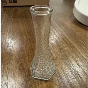 Vase / Hobnail E.O. Brody Clear Glass Bud Vase USA 6” Mid-Century / Vintage